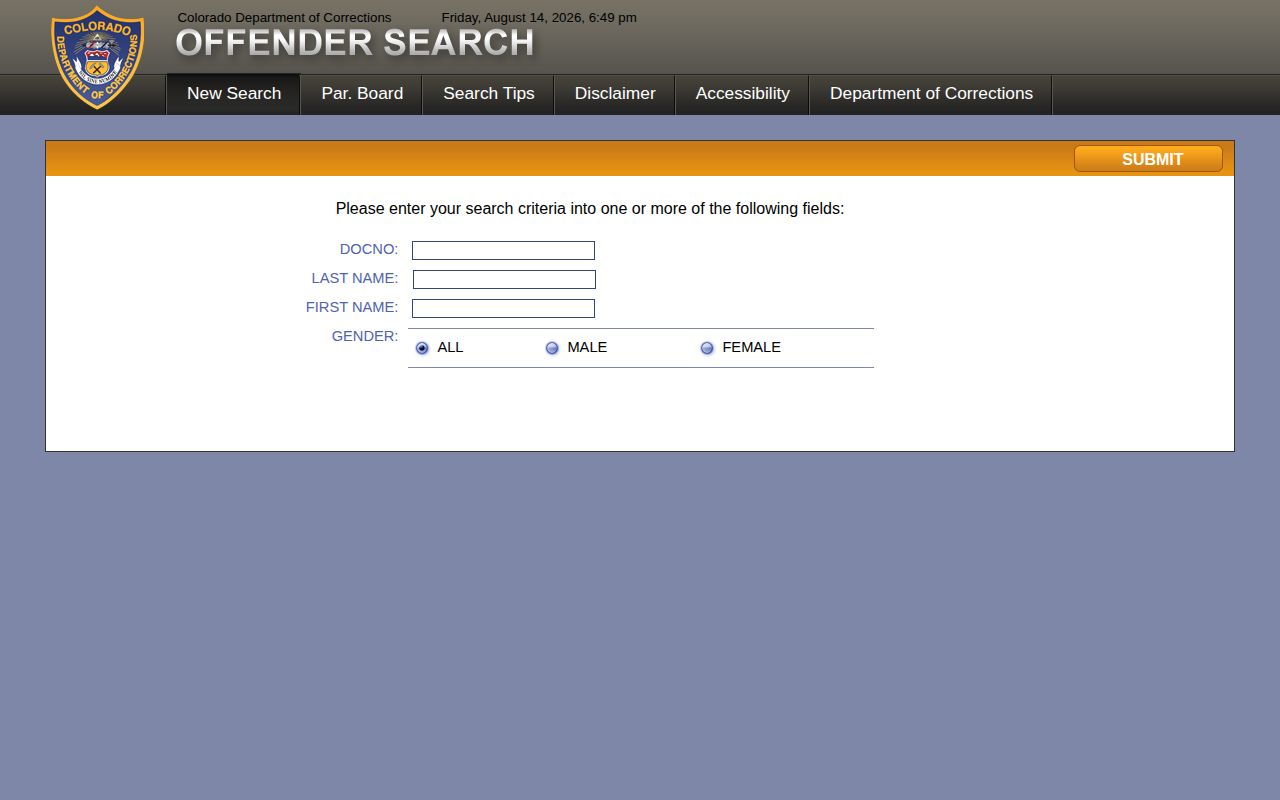 Colorado corrections offender search for La Plata County custody research